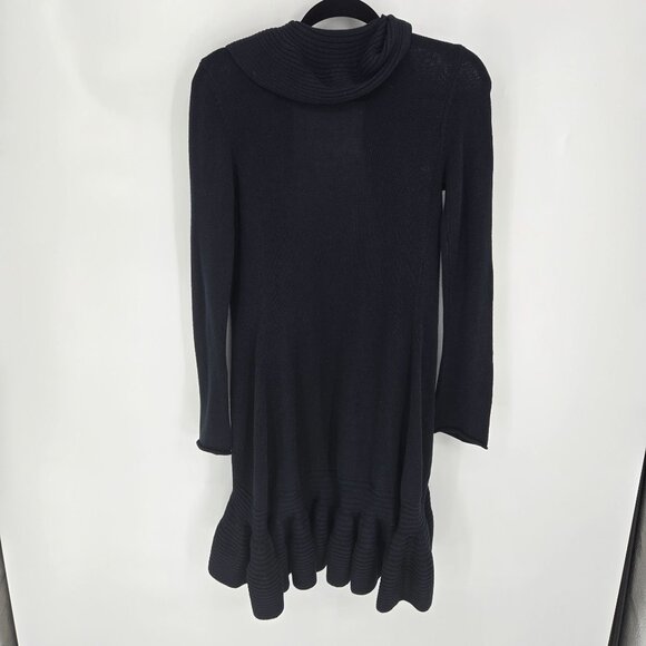 Doki Geki womens size small black long line open front ruffle cardigan cotton - Picture 7 of 8